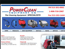 Tablet Screenshot of powercleanequipment.com